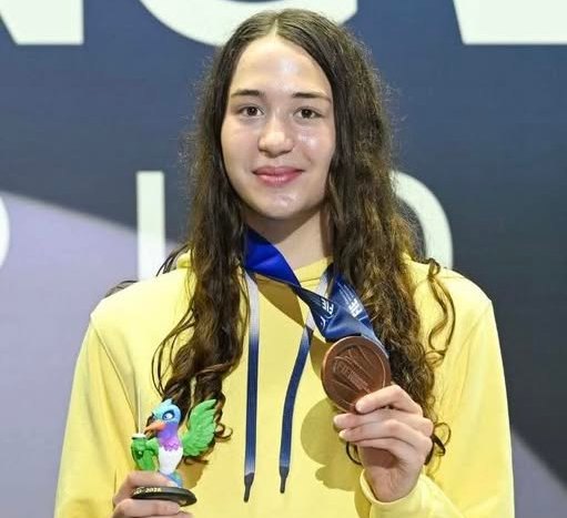 ФСТ «Динамо» України вітає динамівку Аліну Дмитрук із бронзовою нагородою чемпіонату світу серед кадетів у Бразилії!